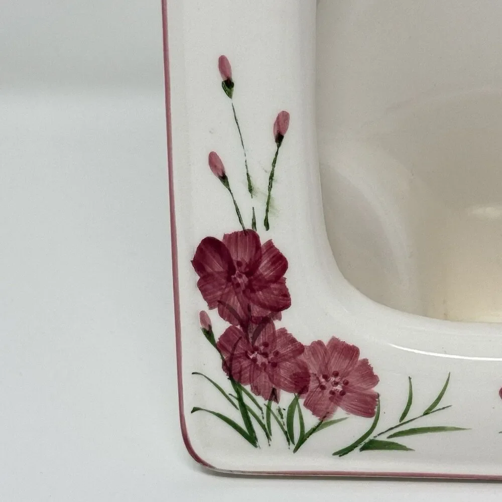 Vintage Porcelain Picture Frame Floral Design – Made in Japan I.W. Rice & Co